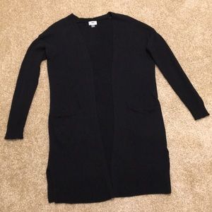 Mid Length Black Cardigan